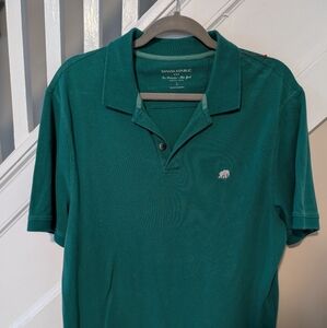 Banana Republic Men's green Polo Shirt size large